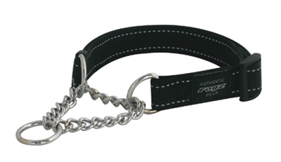 ROGZ FOR DOGS LUMBERJACK HALFSLIP HALSBAND ZWART
