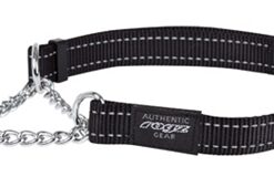ROGZ FOR DOGS FANBELT HALFSLIP HALSBAND ZWART