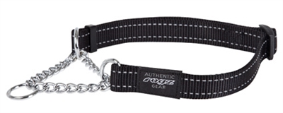 ROGZ FOR DOGS FANBELT HALFSLIP HALSBAND ZWART