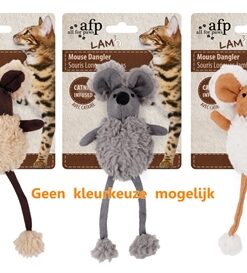 AFP MOUSE DANGLER LAMSWOL MET CATNIP ASSORTI