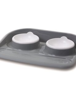 SAVIC BUTLER VOERBAK EN DRINKBAK MET PLATEAU EN ANTISLIP VOETJES