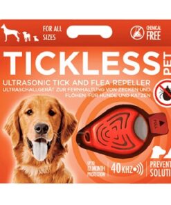 TICKLESS TEEK EN VLO AFWEER VOOR HOND EN KAT FLUORISEREND ORANJE