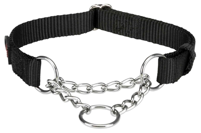 TRIXIE HALSBAND HOND PREMIUM HALFSLIP HALSBAND ZWART
