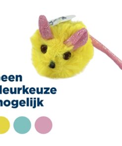 FOFOS PLUCHE MUIS MET GLITTERSTAART