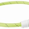 TRIXIE LICHTGEVENDE HALSBAND HOND FLASH USB TPU / NYLON GROEN