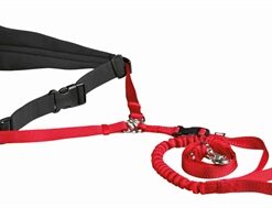 TRIXIE HONDENRIEM MET BUIKRIEM NEOPREEN GEVOERD ROOD