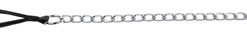 TRIXIE HONDENRIEM KETTING MET NYLON HANDVAT ZWART