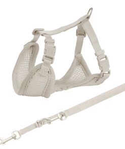 TRIXIE JUNIOR PUPPYTUIG SOFT MET RIEM LICHTGRIJS