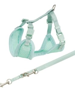 TRIXIE JUNIOR PUPPYTUIG SOFT MET RIEM MINTGROEN