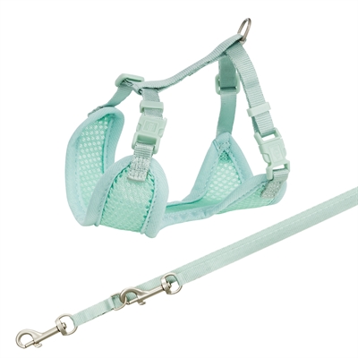 TRIXIE JUNIOR PUPPYTUIG SOFT MET RIEM MINTGROEN