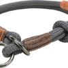 TRIXIE HALSBAND HOND BE NORDIC HALFSLIP DONKERGRIJS / BRUIN