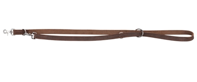 TRIXIE HONDENRIEM RUSTIC VERSTELBAAR VETLEER DONKERBRUIN