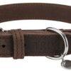 TRIXIE HALSBAND HOND RUSTIC VETLEER DONKERBRUIN