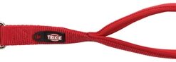 TRIXIE HONDENRIEM PREMIUM KORTHOUDER ROOD