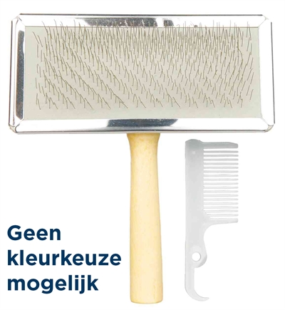 TRIXIE SLICKERBORSTEL HOUTEN GREEP / METALEN PINNEN ASSORTI