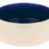 TRIXIE VOERBAK KERAMIEK CRÈME / BLAUW