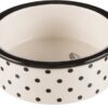 TRIXIE VOERBAK / WATERBAK KERAMIEK WIT / ZWART