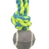 TRIXIE FLOSTOUW MET HANDVAT EN HONDVRIENDELIJKE TENNISBAL BLAUW/GROEN