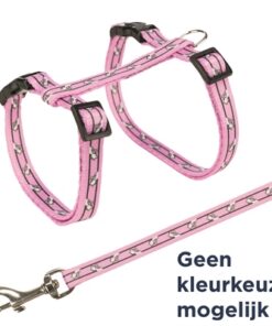 TRIXIE KATTENTUIG MET RIEM KATTENMOTIEF ASSORTI