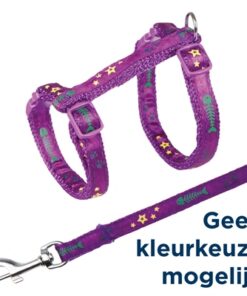 TRIXIE KATTENTUIG MET RIEM VISGRAAT ASSORTI