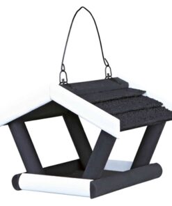 TRIXIE NATURA VOEDERHUIS HANGEND GRENENHOUT ZWART / WIT