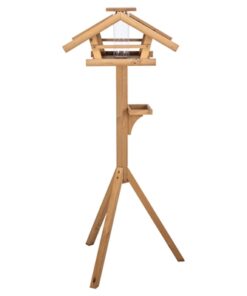 TRIXIE NATURA VOEDERHUIS MET STANDAARD EN SILO GRENENHOUT BRUIN