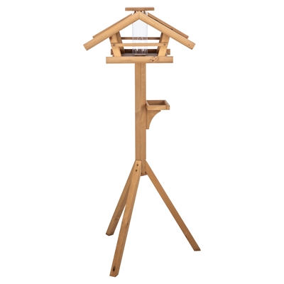 TRIXIE NATURA VOEDERHUIS MET STANDAARD EN SILO GRENENHOUT BRUIN