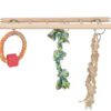 TRIXIE HANGBRUG MET TOUWLADDER & SPEELGOED HAMSTER HOUT