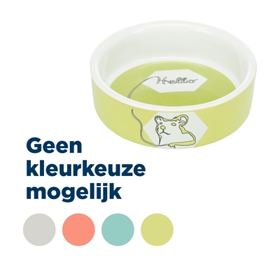 TRIXIE VOERBAK / WATERBAK KERAMIEK STRIP HAMSTER ASSORTI