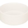 TRIXIE VOERBAK / DRINKBAK WAVE KERAMIEK WIT