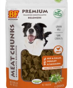 BF PETFOOD MEAT CHUNKS KIP EN ZALM