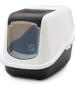 SAVIC KATTENBAK NESTOR WIT / ZWART