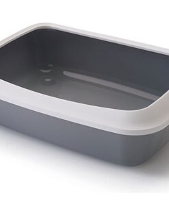 SAVIC KATTENBAK IRIZ MET RAND KOUDGRIJS / WIT