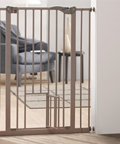 SAVIC DOG BARRIER AFSLUITHEK MET KLEINE DEUR GRIJS