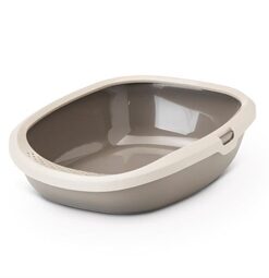 SAVIC KATTENBAK HAPPY PLANET GIZMO MET RAND MOCCA / WARMGRIJS