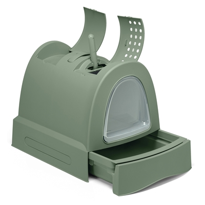 IMAC KATTENBAK ZUMA 2ND LIFE MET SCHUIFLADE GROEN