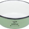 TRIXIE VOERBAK DRINKBAK EMAILLE / RVS GROEN