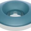 TRIXIE SLOWFEEDING ROCKING BOWL KUNSTSTOF / TPR GRIJS / BLAUW