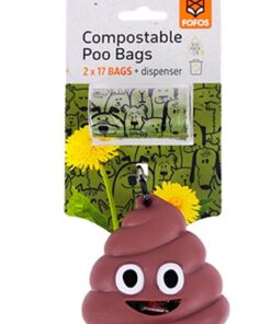 FOFOS POEPZAKHOUDER DROL MET 34 POEPZAKJES