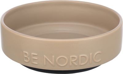 TRIXIE BE NORDIC VOERBAK HOND KERAMIEK / RUBBER TAUPE