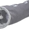 TRIXIE KATTEN SPEELTUNNEL HARVEY VELOURS / PLUCHE GRIJS