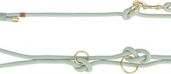 TRIXIE SOFT ROPE HONDENRIEM VERSTELBAAR SALIEGROEN / MINT