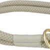 TRIXIE HALSBAND HOND SOFT HALF-SLIP GRIJS / LICHTGRIJS