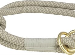TRIXIE HALSBAND HOND SOFT HALF-SLIP GRIJS / LICHTGRIJS
