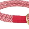 TRIXIE SOFT ROPE HALSBAND HOND HALF-SLIP ROOD / CREME