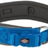 TRIXIE PREMIUM HALSBAND HOND EXTRA BREED ROYAL BLAUW / GRAFIET GRIJS