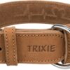 TRIXIE RUSTIC VETLEER HALSBAND HOND HEARTBEAT BRUIN