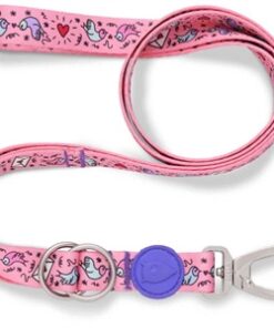 MORSO HONDENRIEM VERSTELBAAR GERECYCLED SWEET TWEET ROZE