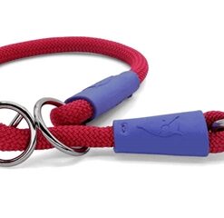 MORSO HALF SLIP HALSBAND HOND REGULAR ROPE GERECYCLED RED VELVET ROOD