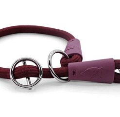 MORSO HALF SLIP HALSBAND HOND SOFT ROPE GERECYCLED PLUM PAARS